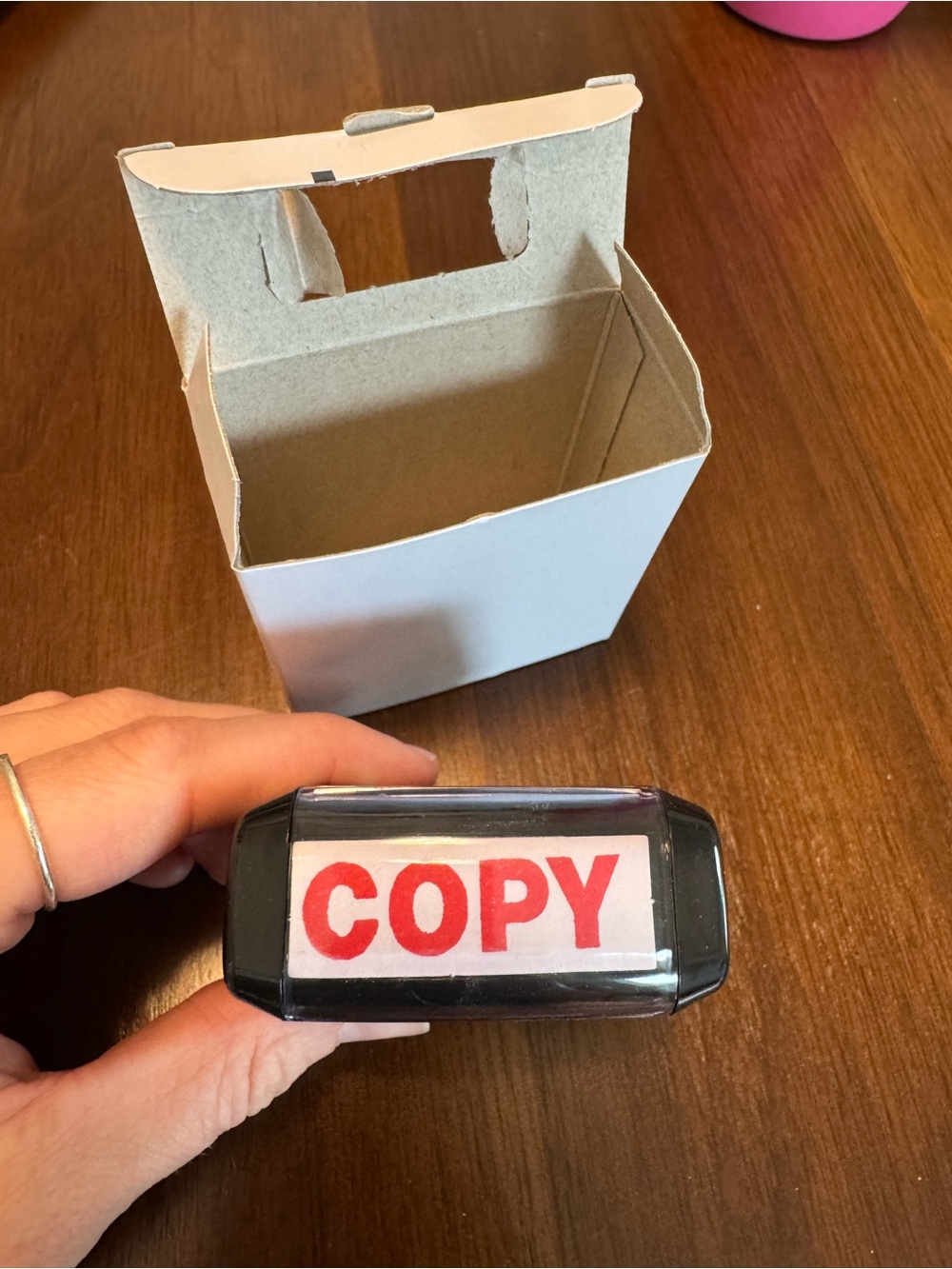 COPY Red Self-Inking Stamp with Black Housing